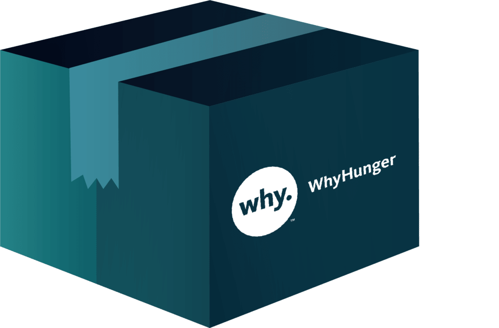 WhyHunger shipping box