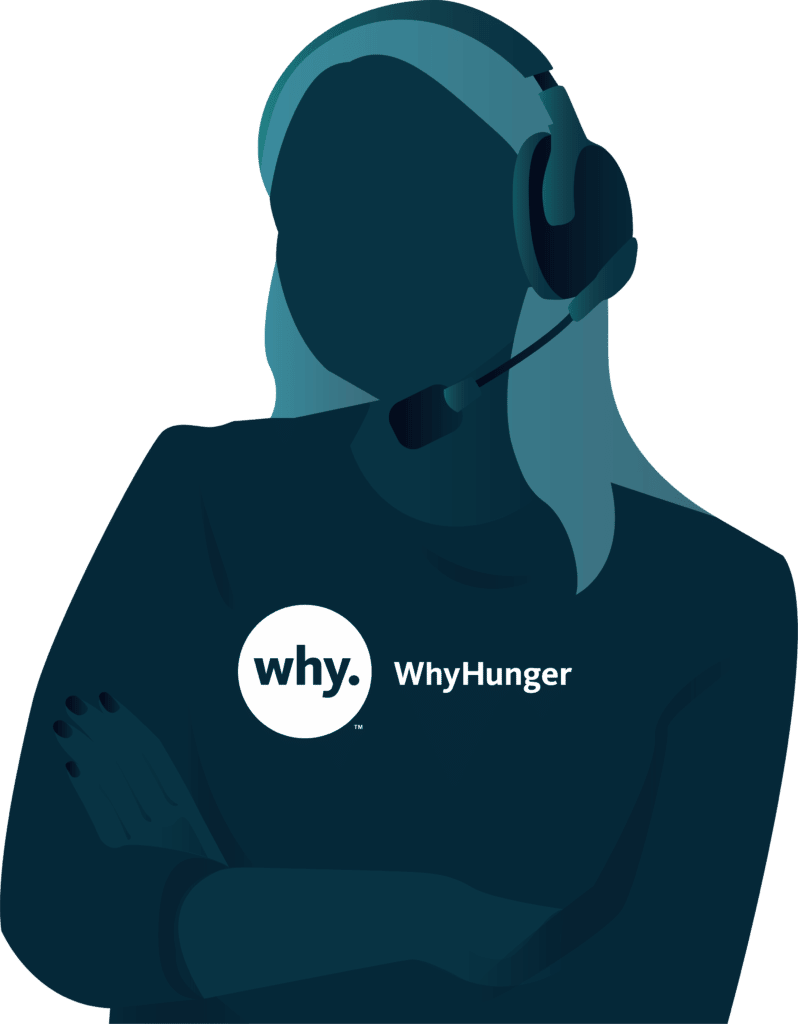 woman with headphones representing whyhunger